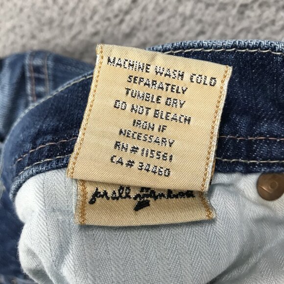 7FAM Jeans Womens Size 28 Boot Cut Low Rise Ribbon Back Pocket Faded Wash Denim - Picture 12 of 16
